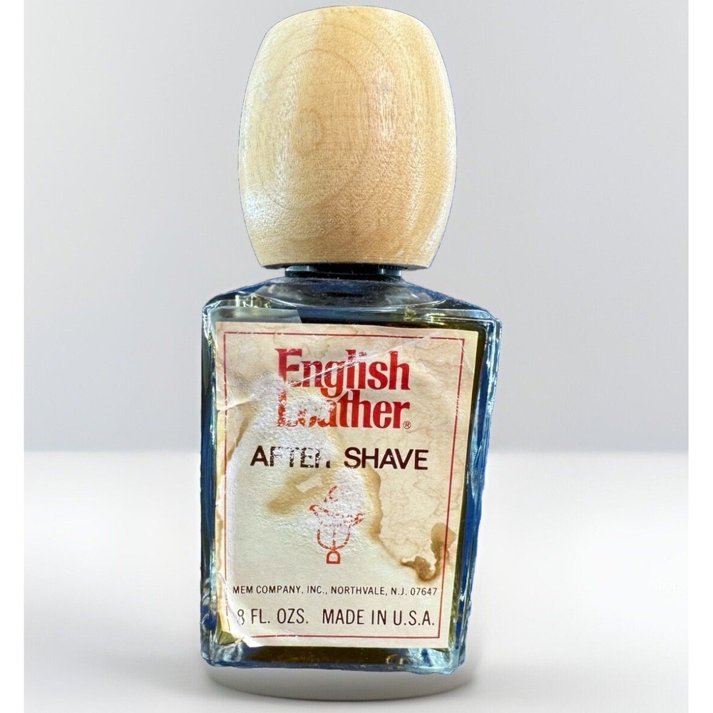 VTG New Original MEM English‎ Leather Aftershave 8 oz Large Bottle Made in USA